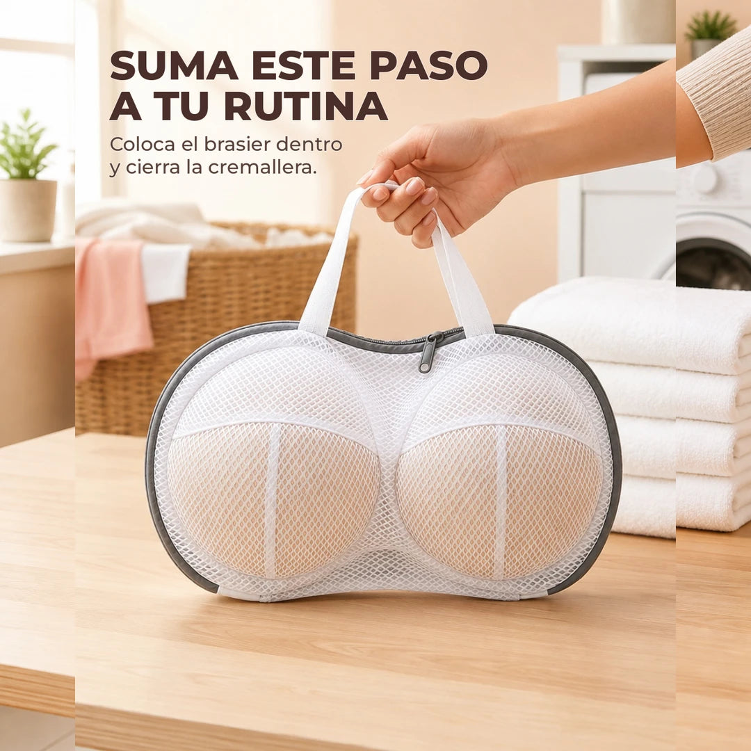 Bolsa de lavandería para brasier — rutina de lavado